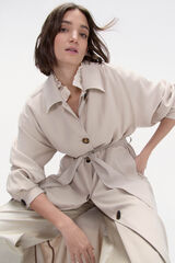 TFP by Tamara Falcó Flowing trench coat Ecru