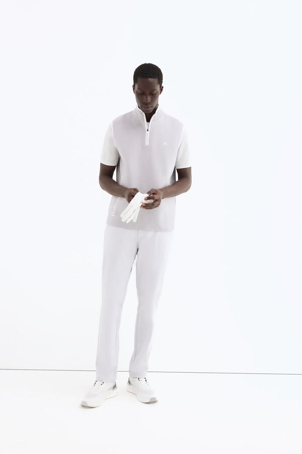 Pedro del Hierro Zip-fastening golf gilet Grey