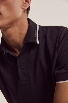 Pedro del Hierro Technical short-sleeved polo shirt Blue
