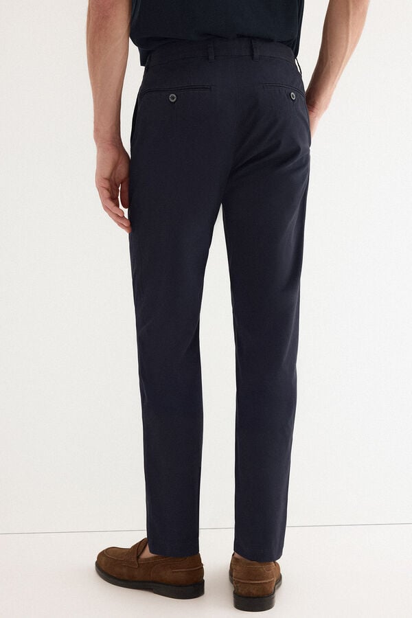 Pedro del Hierro Structured slim fit chinos Blue