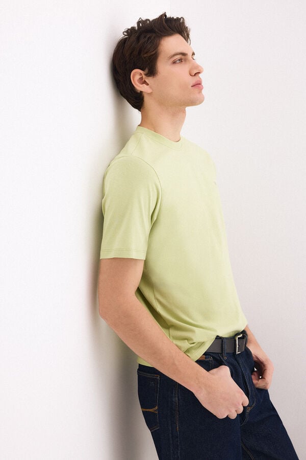 Pedro del Hierro Basic logo T-shirt Green