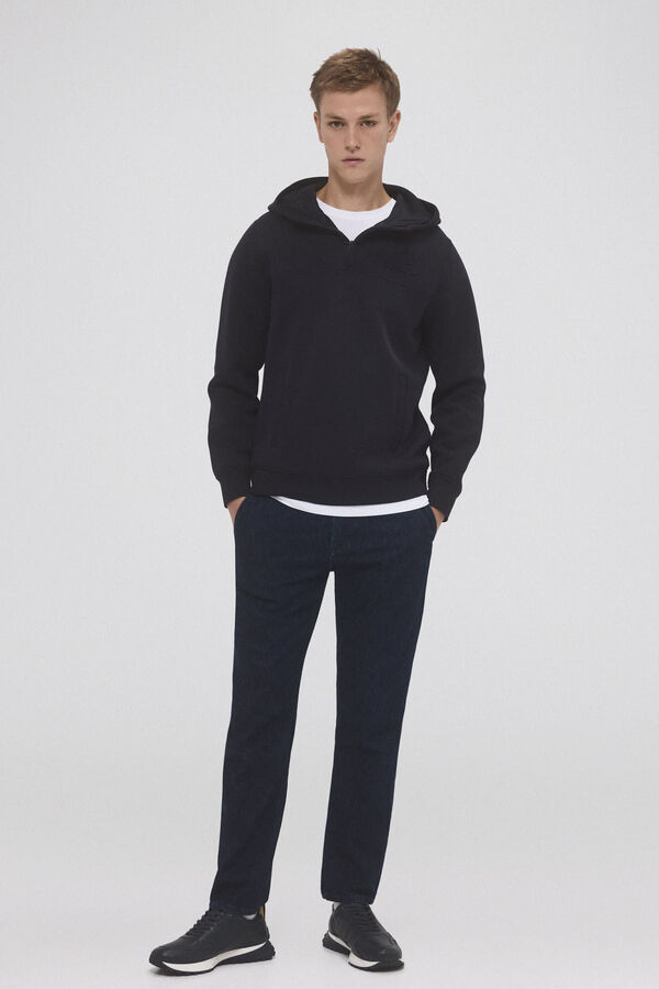 Pedro del Hierro Sudadera con capucha tejido t&eacute;cnico Azul