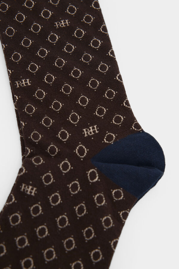 Pedro del Hierro Logo sport sock Brown