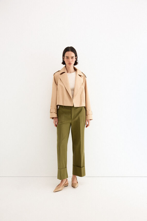 Pantalón recto verde