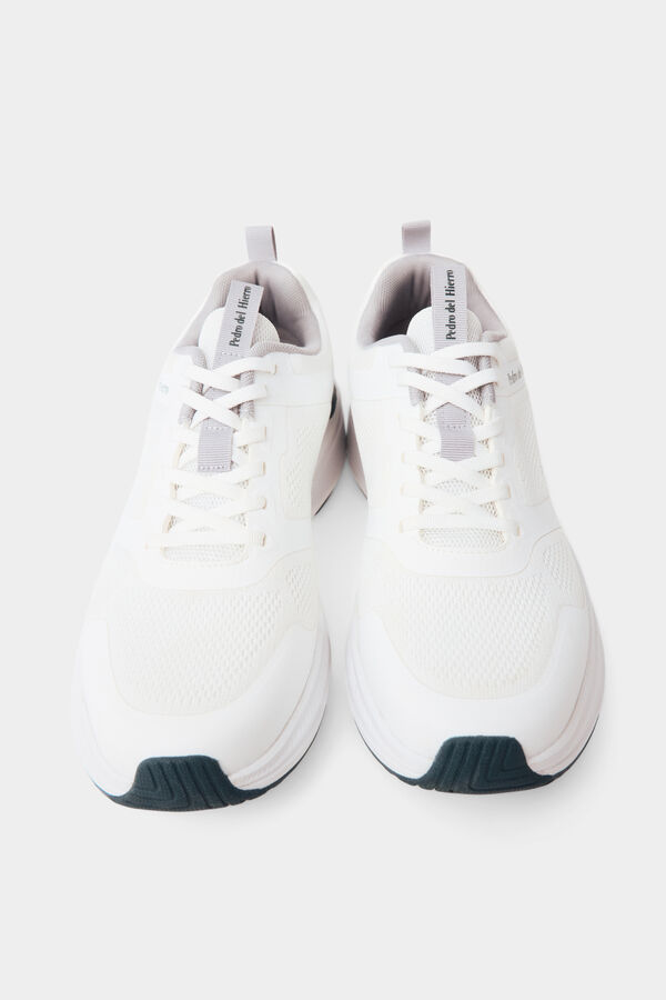 Pedro del Hierro Ultralight fabric lace-up sneaker White