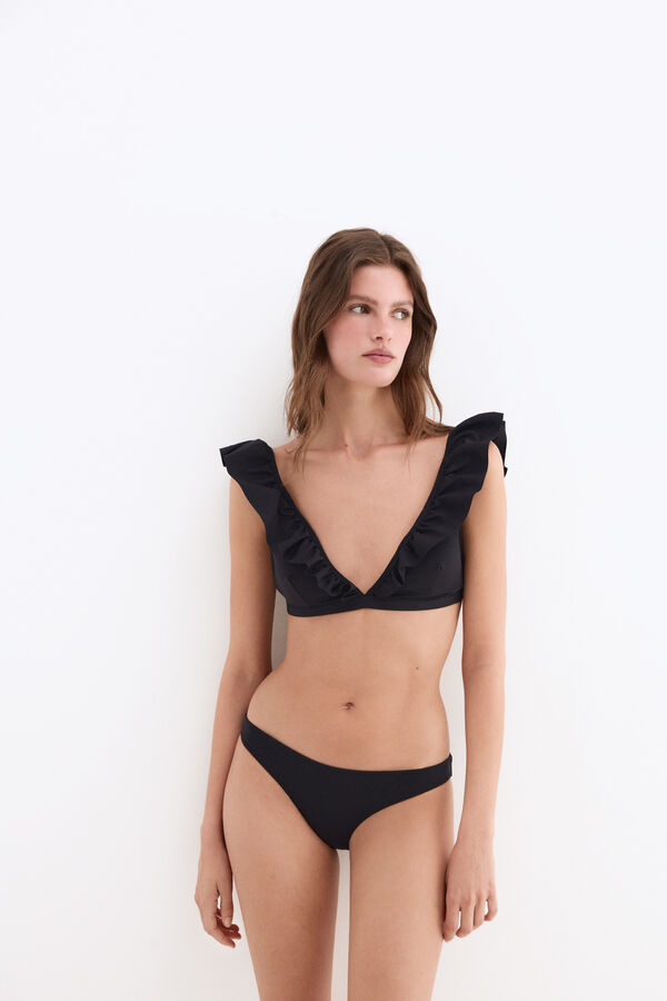Pedro del Hierro Bikini con volantes Negro