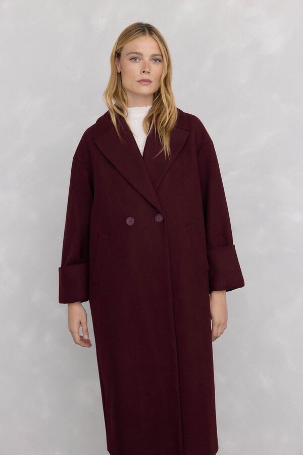 Pedro del Hierro Coat Burgundy
