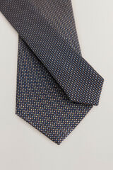 Pedro del Hierro Natural silk tie Blue