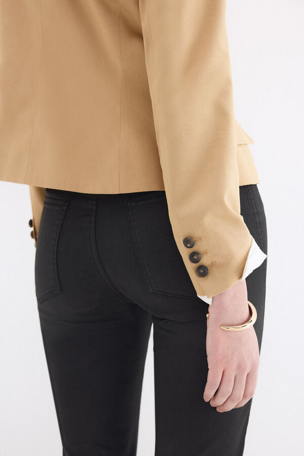 Pedro del Hierro Jeans flare cropped Cizento