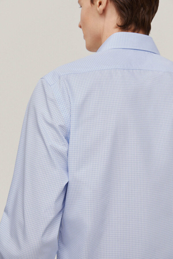 Pedro del Hierro Camisa elegante aos quadrados vichy non iron + antimanchas Azul