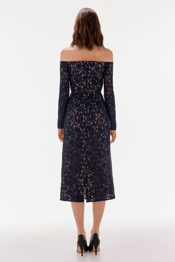 TFP by Tamara Falcó long sleeve lace dress Blue