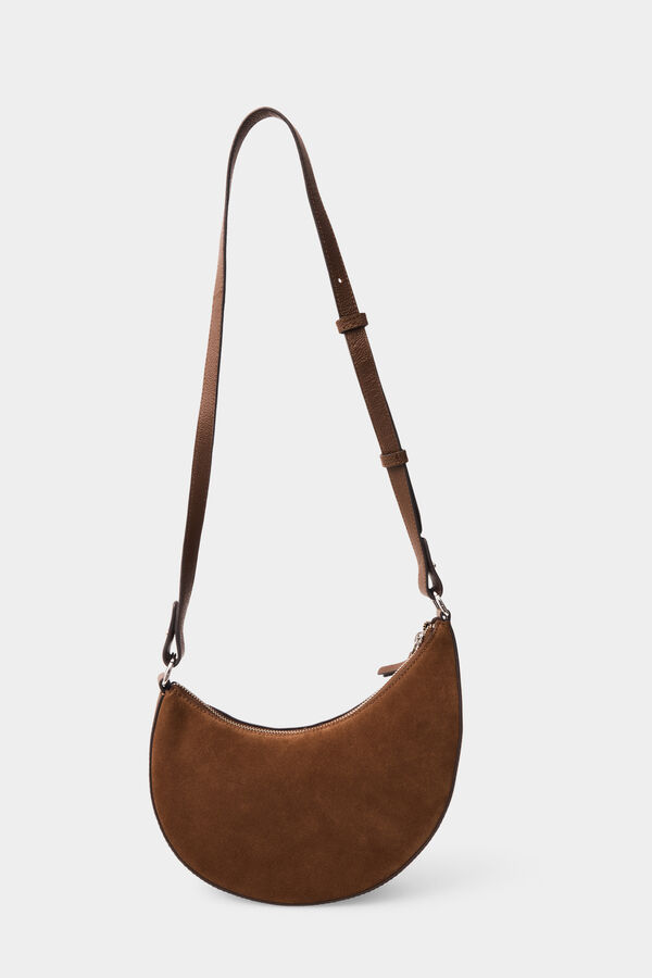 Pedro del Hierro Multiway suede handbag Brown