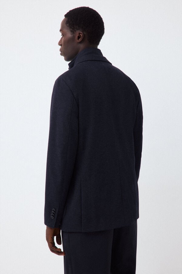 Pedro del Hierro Knit jacket with removable lining Blue