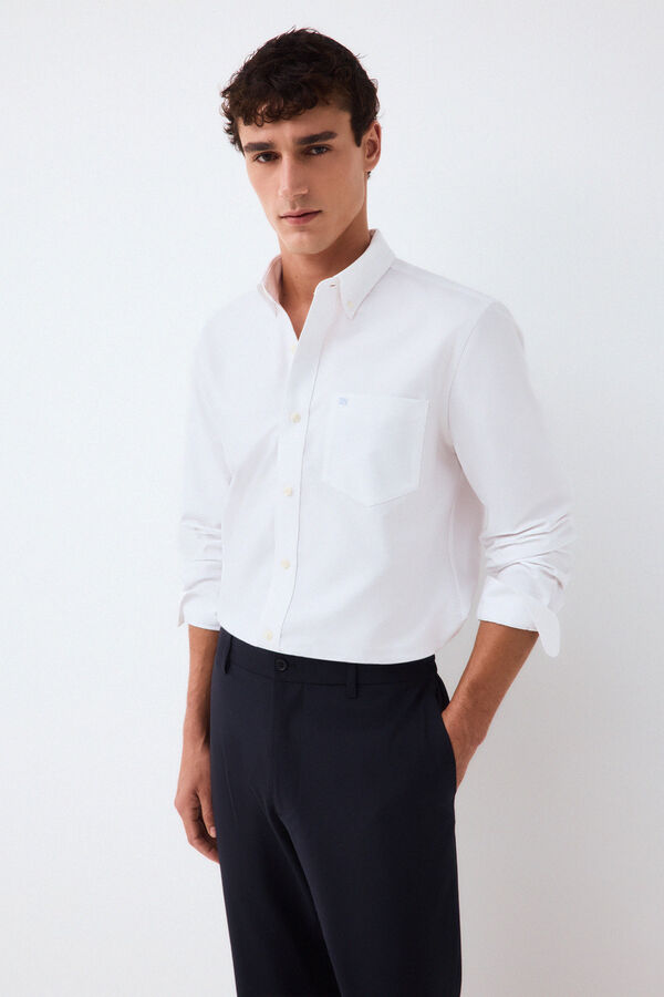 Pedro del Hierro Plain oxford shirt White