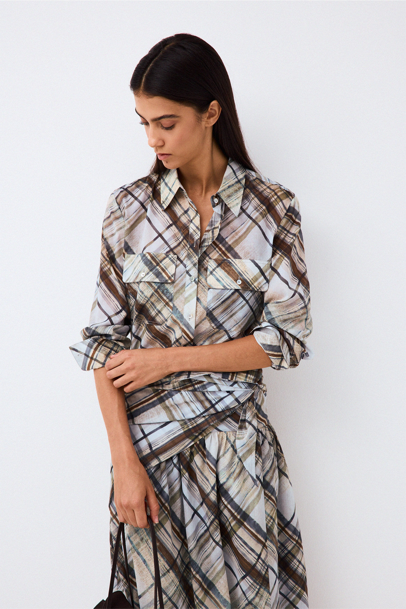 Pedro del Hierro Printed plaid shirt