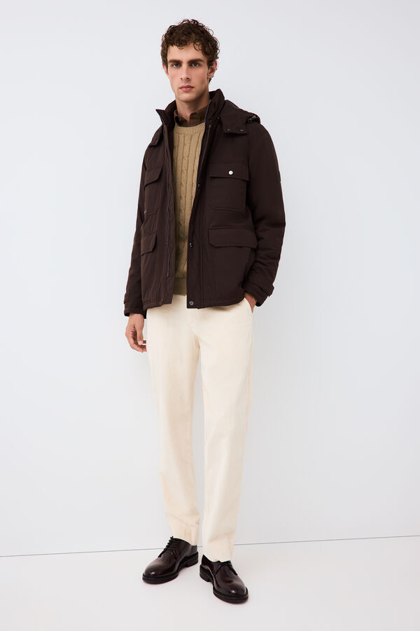 Pedro del Hierro Field jacket 4 bolsos Marrom