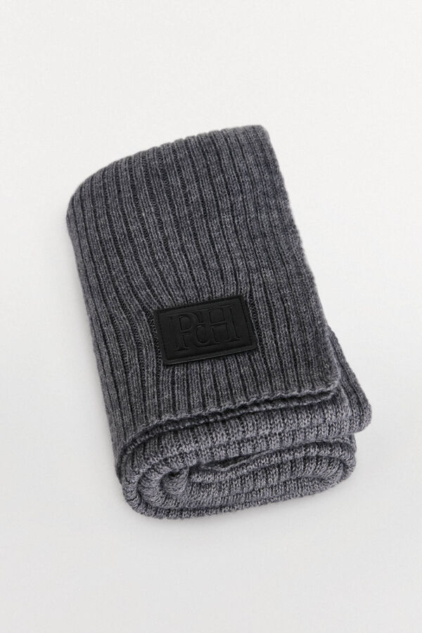 Pedro del Hierro Jersey-knit scarf Grey