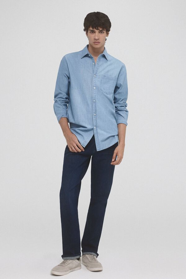 Pedro del Hierro camisa jeans índigo Azul
