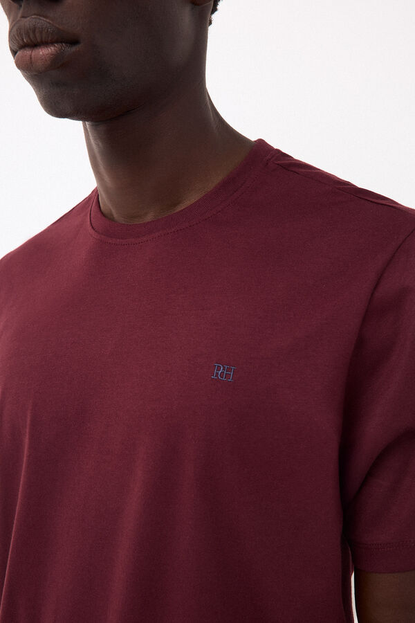 Pedro del Hierro Basic T-shirt Burgundy