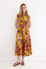 Pedro del Hierro Printed sleeveless shirt dress Yellow