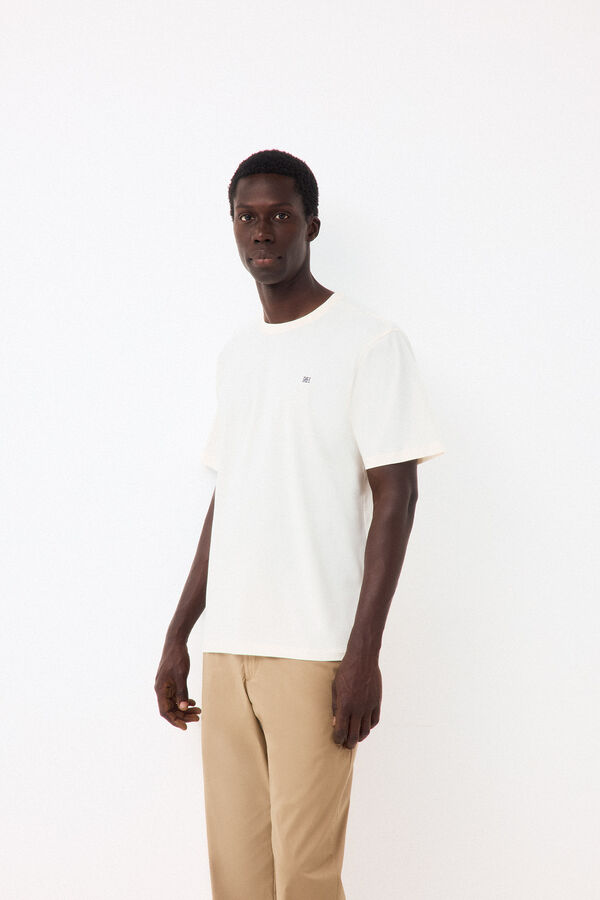 Pedro del Hierro Basic T-shirt Ecru