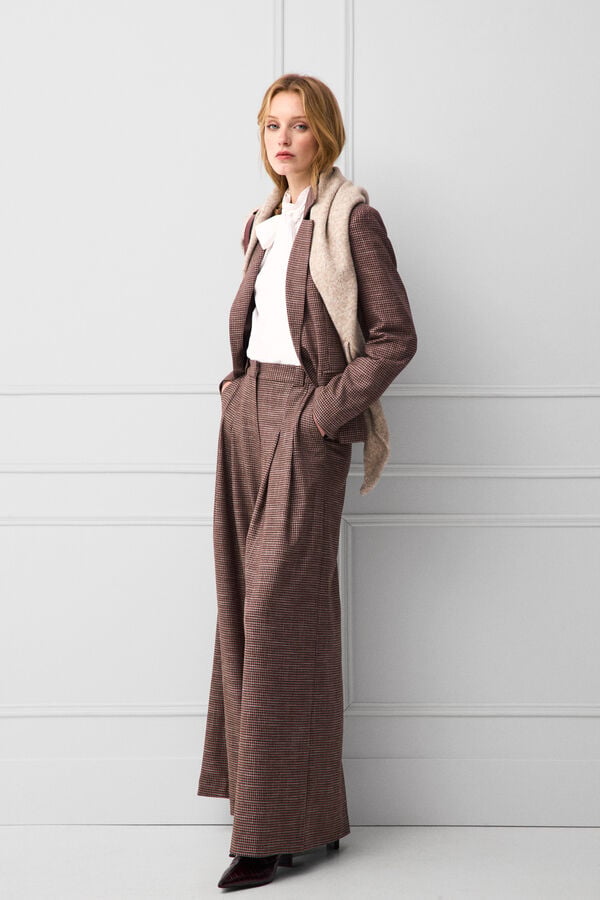 TFP by Tamara Falc&oacute; Plaid trousers White
