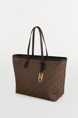 Pedro del Hierro Bolsa de compras jacquard Marrom