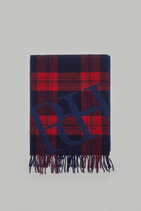Pedro del Hierro Checked cloth scarf Blue
