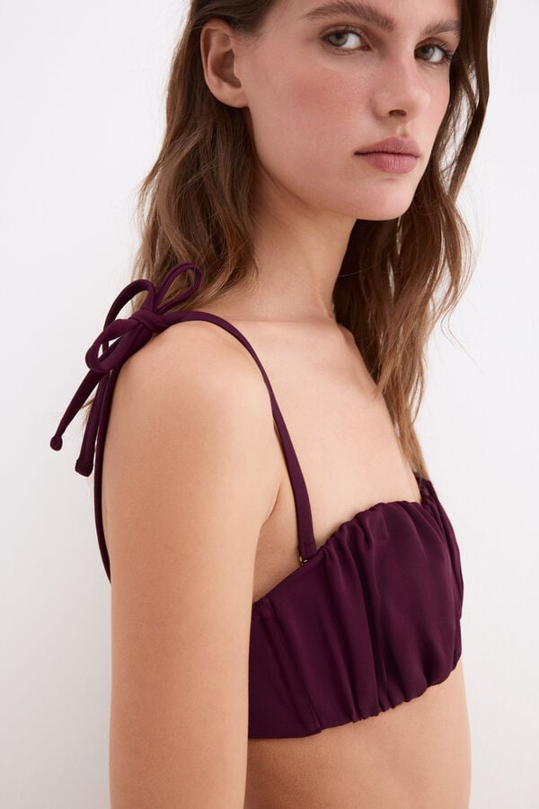 Pedro del Hierro Ruched bikini Burgundy