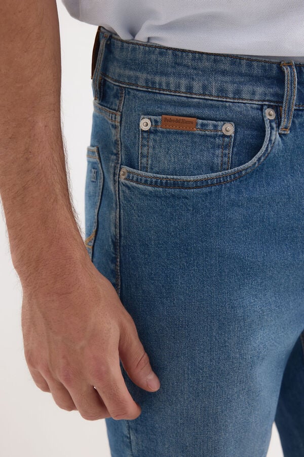 Pedro del Hierro Bermuda 5 bolsillos regular Azul