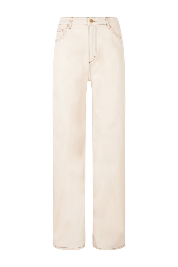 Pedro del Hierro Jeans perna larga b&aacute;sico Beige