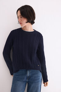 Pedro del Hierro Cross-knit cropped jumper