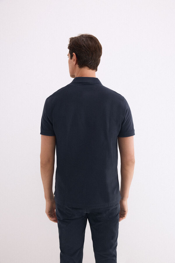 Pedro del Hierro Basic piqu&eacute; polo shirt Blue