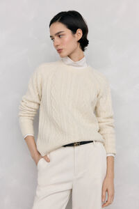 Pedro del Hierro Cable and cable cross-knit jumper