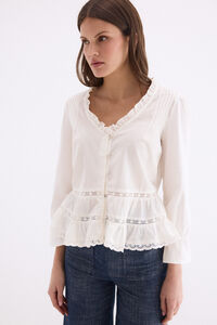 Pedro del Hierro Combined ruffled T-shirt