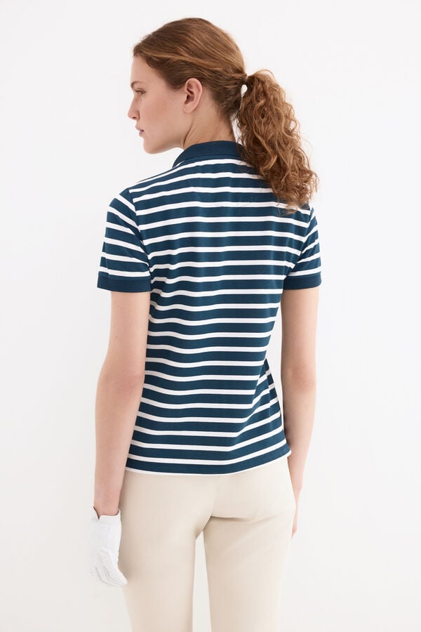 Pedro del Hierro Polo manga curta &agrave;s riscas Azul