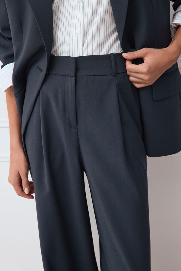 TFP by Tamara Falc&oacute; Navy suit trousers Blue