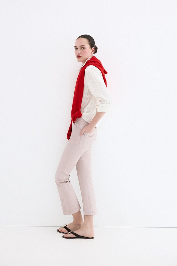 Pedro del Hierro Jeans flare cropped Rosa