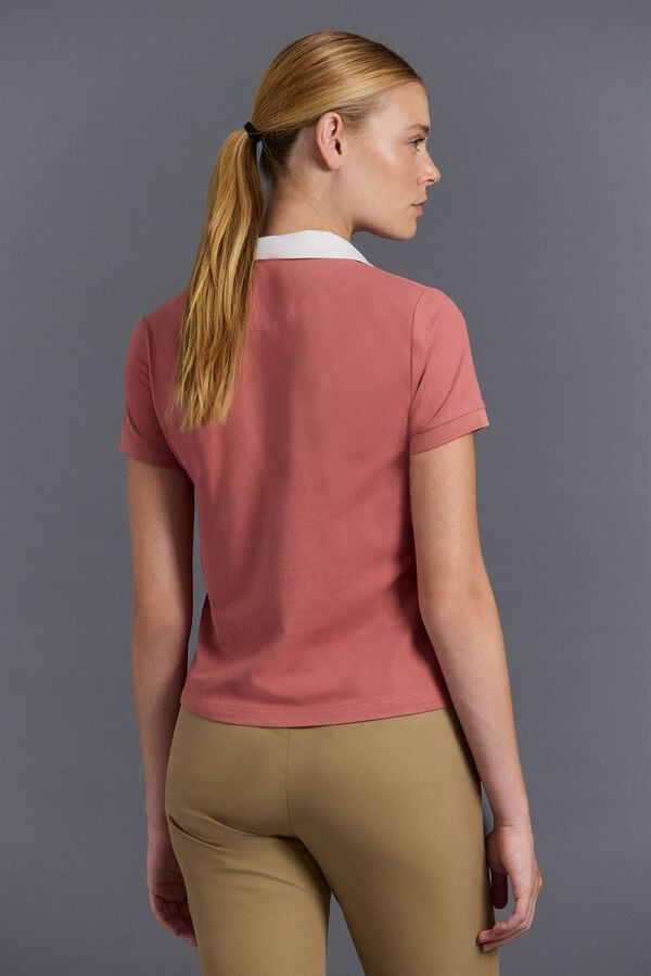 Pedro del Hierro Short sleeve technical golf polo Burgundy