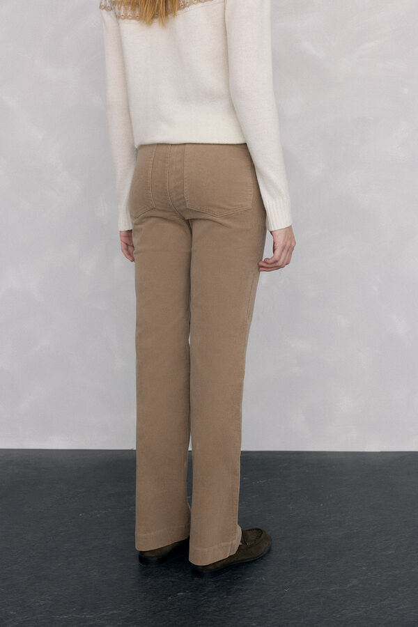 Pedro del Hierro Pantalones pana stove pipe basic Verde