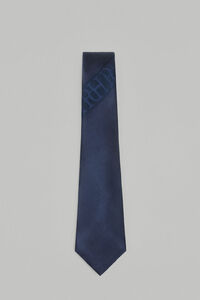 Pedro del Hierro Natural silk tie Blue