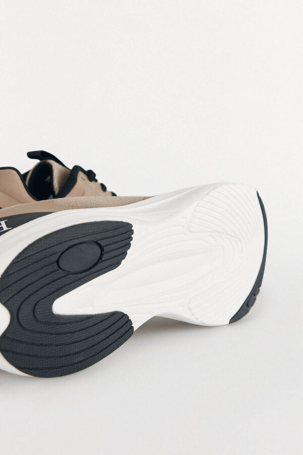 Pedro del Hierro Fabric lace-up trainer Brown