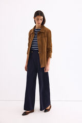 Pedro del Hierro Navy crepe trousers Blue