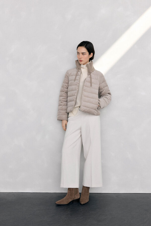 Pedro del Hierro Veludo veludo curto ultraleve Beige