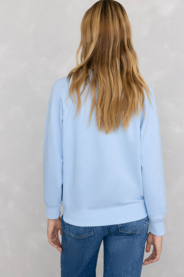 Pedro del Hierro Embroidered logo sweatshirt Blue