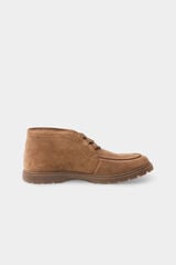 Pedro del Hierro Leather lace-up ankle boot Beige