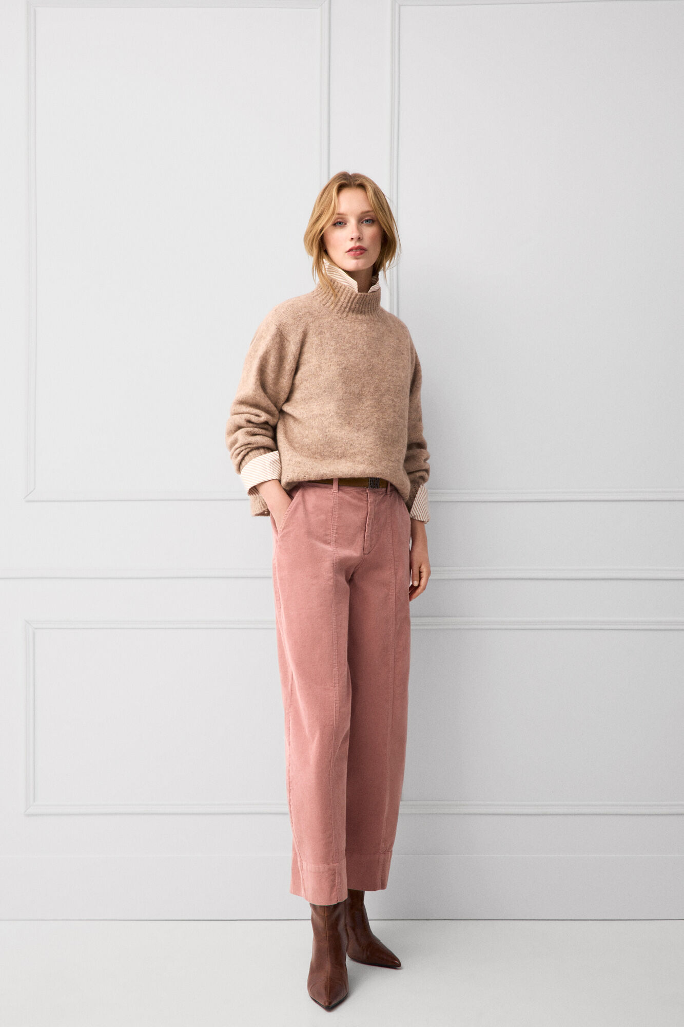TFP by Tamara Falc&oacute; Corduroy barrel trousers