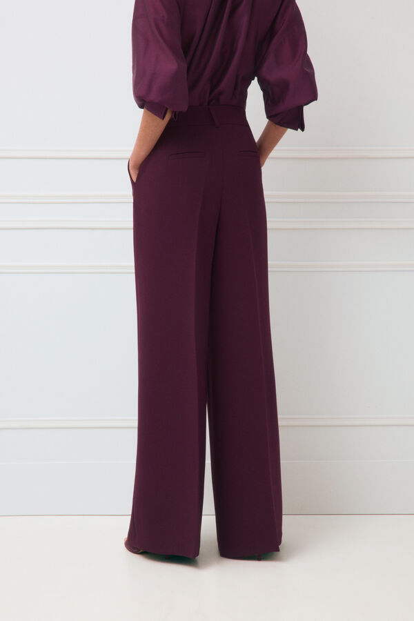 TFP by Tamara Falc&oacute; Straight trousers Burgundy