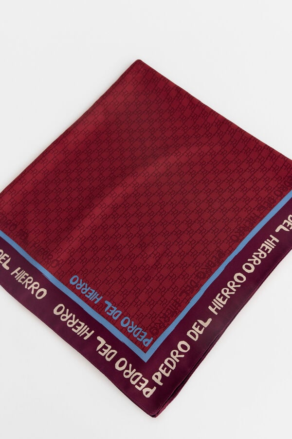 Pedro del Hierro Logo shawl Red