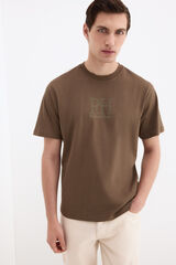 Pedro del Hierro Logo T-shirt Brown